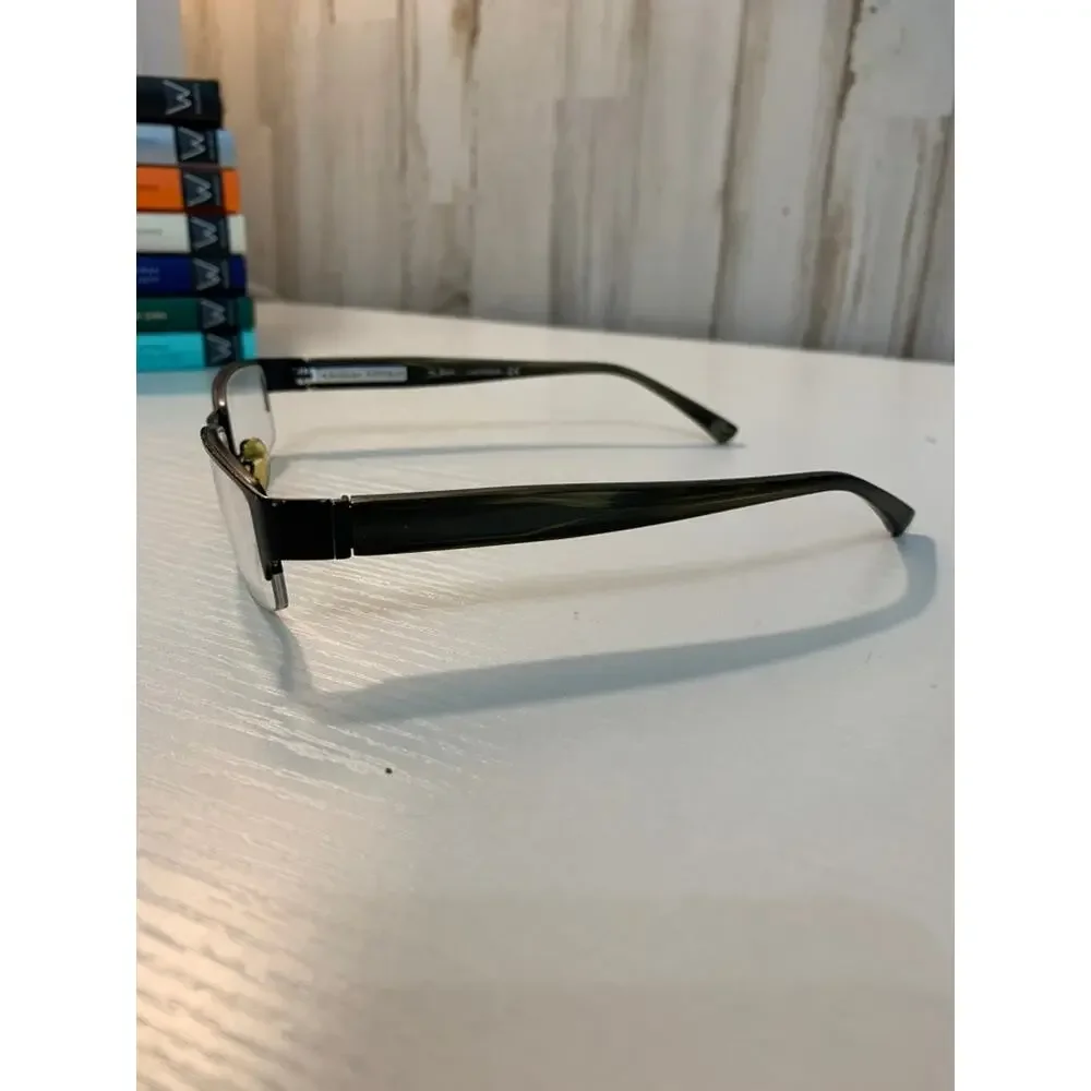 Banana Republic Eyeglass Frames Unisex Black Semi-Rimless